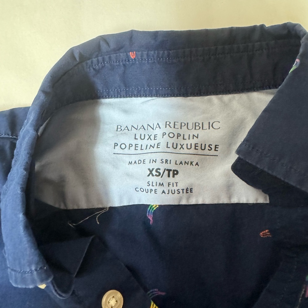 Banana Republic Lux Poplin Slim Fit Button Down Shirt Size XS - Picture 4 of 4